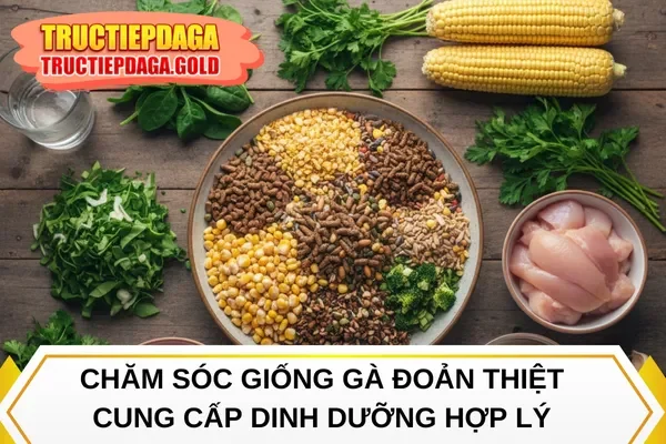 Chăm sóc giống gà đoản thiệt cung cấp dinh dưỡng hợp lý