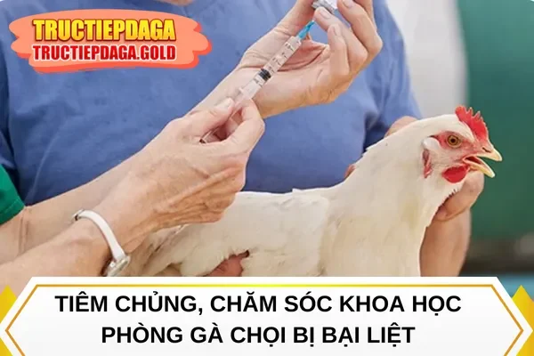Tiêm chủng, chăm sóc khoa học phòng gà chọi bị bại liệt